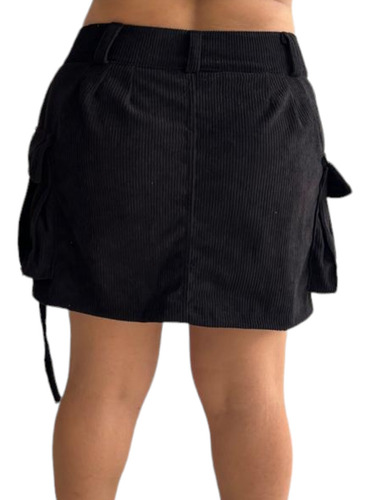 Falda De Pana Negro