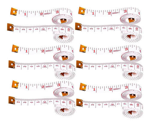 Cinta Metrica Medidor Longitud Flexible 150 Cm Largo 12 Pzs