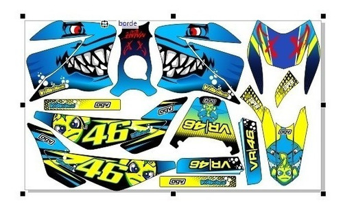 Stickers, Calca, Vinil, Para Moto Nitrox250 Mod-144