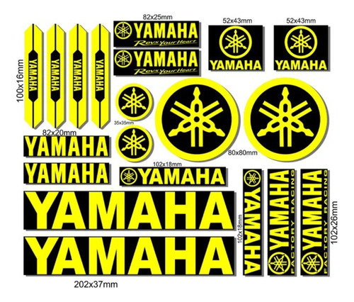 Pegatinas Sticker Logo Yamaha Colores Impermeables