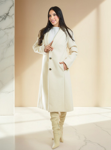 Abrigo Largo Roman Fashion /juvenil, 2055 (hueso)