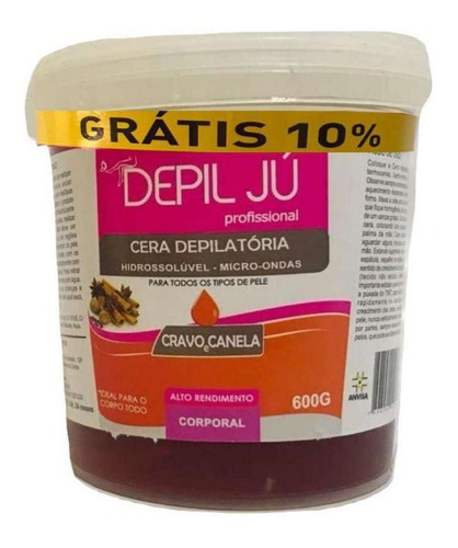 Cera Depilatória Depil Jú Cravo & Canela