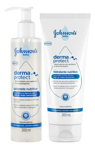 Kit Loção Nutritivo E Sabonete Liq. Johnson's Derma Protect