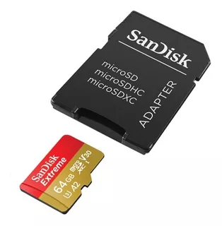 Memoria Gopro Micro Sd Extreme A2 64gb 4k 160mb Sandisk Pc