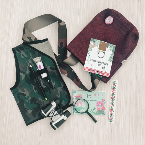 Kit De Explorador Con Chaleco Binocular Linterna Lupa Niños