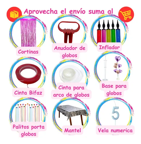 Combo Globos Cumpleaños Perlados Cristal Confeti Multicolor
