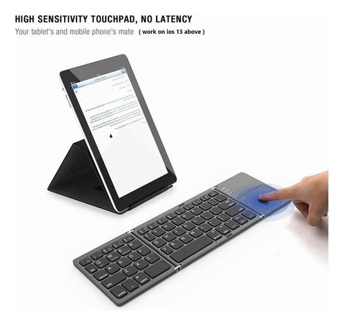 ` .. Mini Teclado Bluetooth Plegable Ultrafino Con
