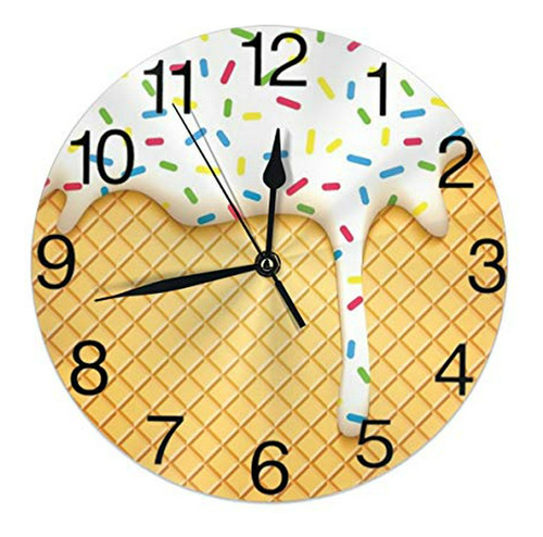 Reloj De Pared - Kiuloam Summer Sweet Ice Cream Cone Round W