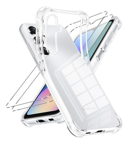 Funda Uso Rudo Silicona Tpu Suave Para Galaxy A05s+mica Transparente Samsung Galaxy A05s