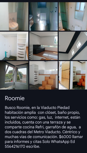 Busco Roomie Viaducto Piedad A Dos Cuadras Metro Viaducto
