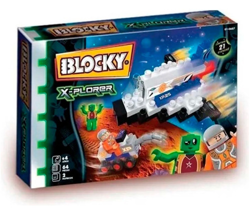 Blocky X-plorer Mision A Marte Bloques Para Armar 64 Piezas