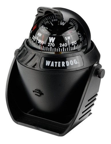 Brujula Compas Náutico Con Luz Led Navegación Waterdog Color Negro