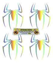 Comprar 4 Arañas Calcomania Spiderman, Stickers Autos Motos 6.6x9.2