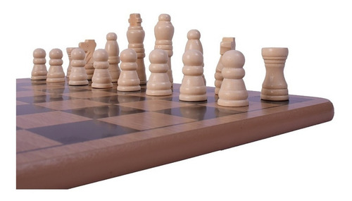 Imagen 3 de 8 de Juego De Mesa Ajedrez Tablero Madera Deluxe Cod 7397 Bigshop
