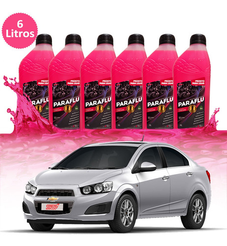 Aditivo Radiador Rosa Paraflu Pronto Uso Sonic 1.6 2013 6l