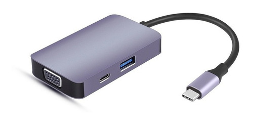 Imagen 4 de 6 de Hub Usb Tipo C, 5 En 1, Para Macbook / Windows 7/8/10