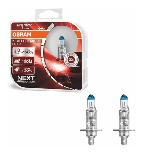 Bombillos H1 Osram Night Breaker Next +150% Luz 55w