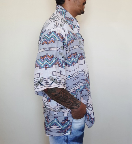 Imagem 5 de 6 de Blusa Bata Masculina Tecido Andre