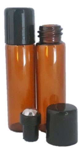 75 Pz Envase-botella Rollon 5ml Vidrio/cristal Ambar(it-183)