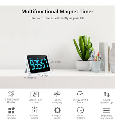 Temporizador Digital De Cocina Con 2 Paquetes 10 Colores R