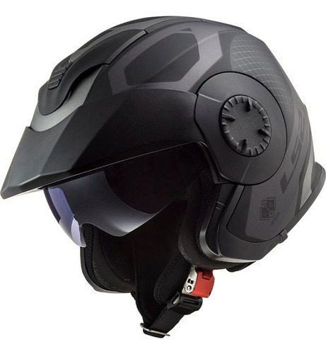 Casco Ls2 Of570 Verso Marker negro mate de titanio, color negro mate/titanio, talla S - P 55 56