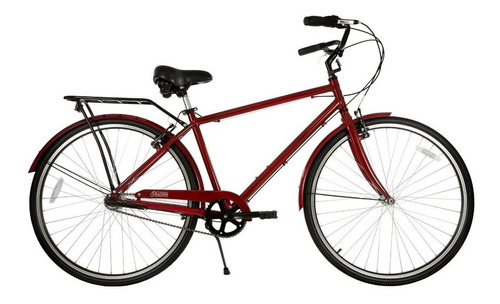 Bicicleta paseo Philco Toscana 3S R28 frenos v-brakes color rojo con pie de apoyo  