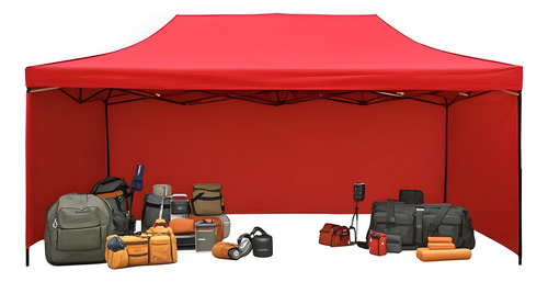 Carpa Toldo Plegable Con Paredes 3x4.5 Lona Impermeable