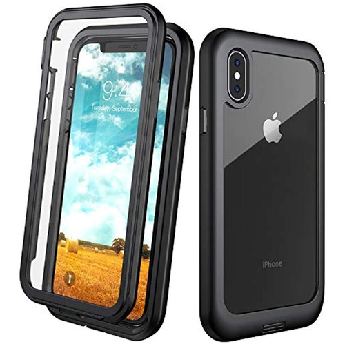 Eonfine - Carcasa Para iPhone X Y iPhone XS De 5.8'' Negro