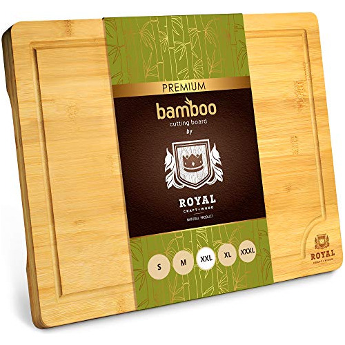 Tabla De Cortar De Bambu Organico Con Ranura De Jugos - Tabl