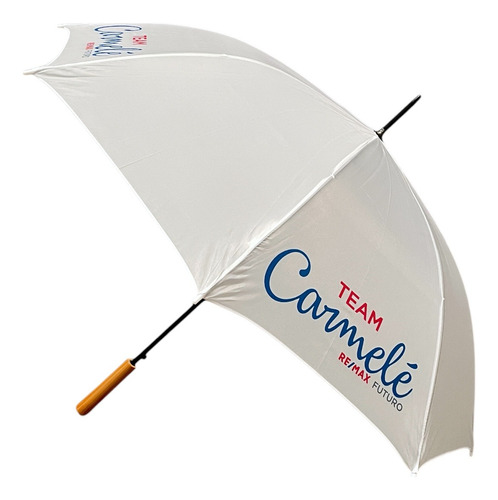 Paraguas Blancos Personalizados Logo Full Color 5 Unidades