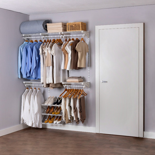 Armário Aramado Kit 17 - Closet Ou Quarto Branco Com Branco 