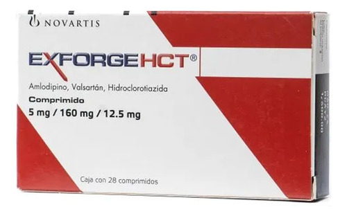 Exfroge Hct 5mg/160mg/12.5mg Con 28 Comprimidos