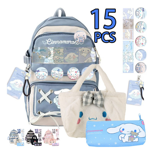 15 Mochilas De Anime De Color Canela, Bolsa De Hombro, Estuc