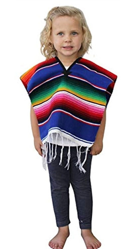 Disfraces De Poncho Mexicano Para Niños De 2 A 14 Años
