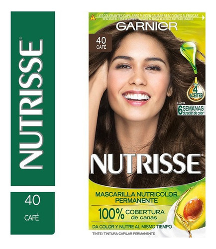 Kit Tinte Garnier  Nutrisse Nutrisse tono 30 espresso para cabello