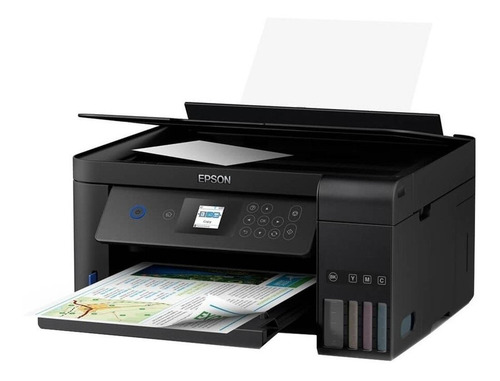 Imagen 4 de 5 de Impresora a color multifunción Epson EcoTank L4160 con wifi negra 220V