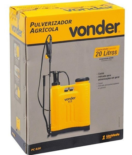 Pulverizador Manual Agrícola 20 Litros Com Alancava Pc 020