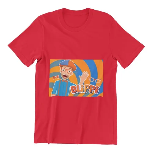 Polera Infantil Unisex Blippi Mono Niño Estampado Algodon