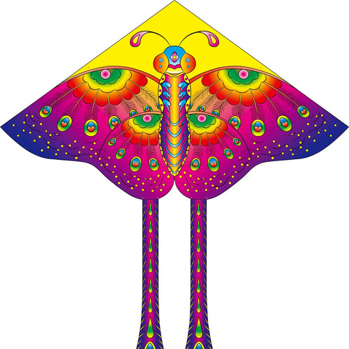 Cometa De Pareja Mariposa Azul Hongyun Caricatura