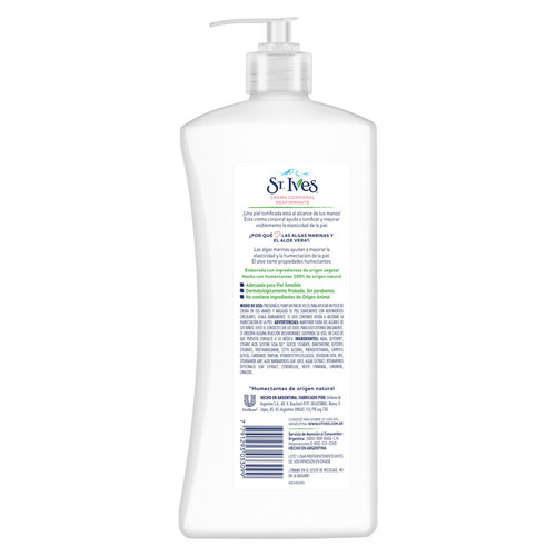 Crema nutritiva para cuerpo St. Ives Reafirmante en dosificador 532mL