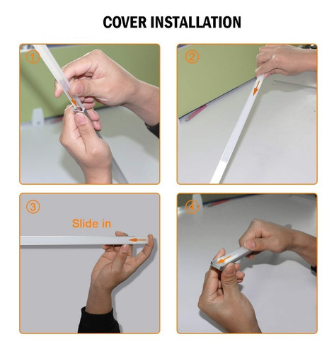 Perfil Para Tira Led De 12v Aluminio 3 Metros Largo - Unilux