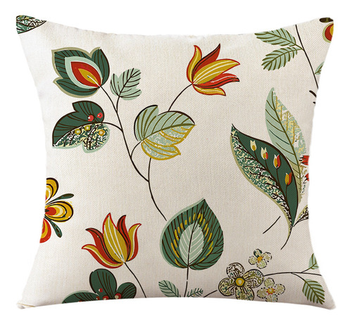 4 Juegos De Fundas De Cojín, Estampado Vegetal, 45 X 45 Cm