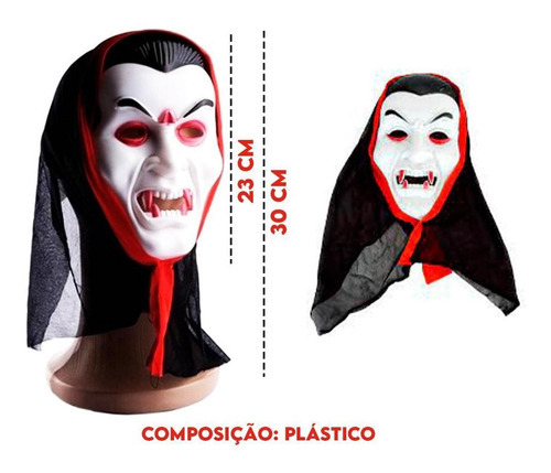 Sudadera con capucha de Drácula para Halloween, fiesta, máscara de vampiro