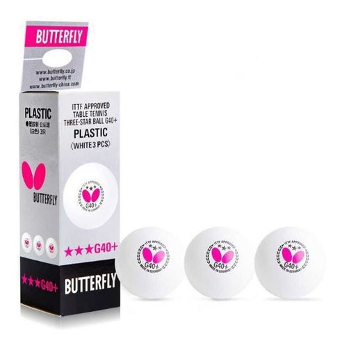 Kit de bolas de mariposa de plástico G40+ de 3 estrellas con tres