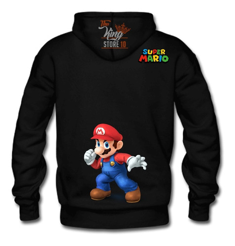 Poleron Cierre + Taza, Mario Bros, Nintendo, Atari, Gamer, Xxxl / Kingstore10