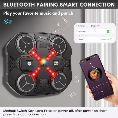 Maquina De Boxeo Musical Bluetooth Kit Boxeo Niños Guantes