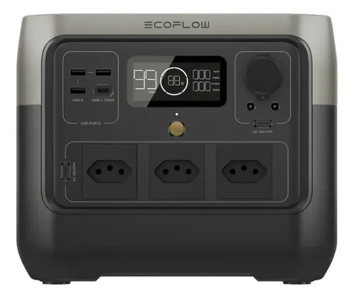 comprar Ecoflow River 2 Pro Estação De Energia Portátil Gerador Solar 800w 768wh modo X-Boost até 1600W Tomada Br 127v