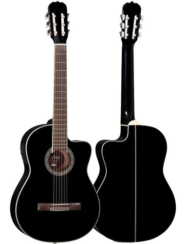 Violão Eletroacústico Clássico Ye225 Bk Preto Nylon Hofma