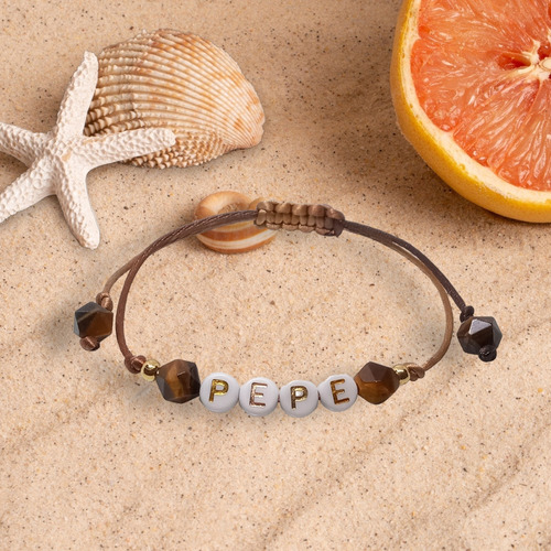 Pulsera Hombre | Nombre Pepe | Cuarzo Marrón - Joyas Lucyana