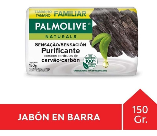 Jabón En Barra Palmolive Naturals Sensación Purificante 150g